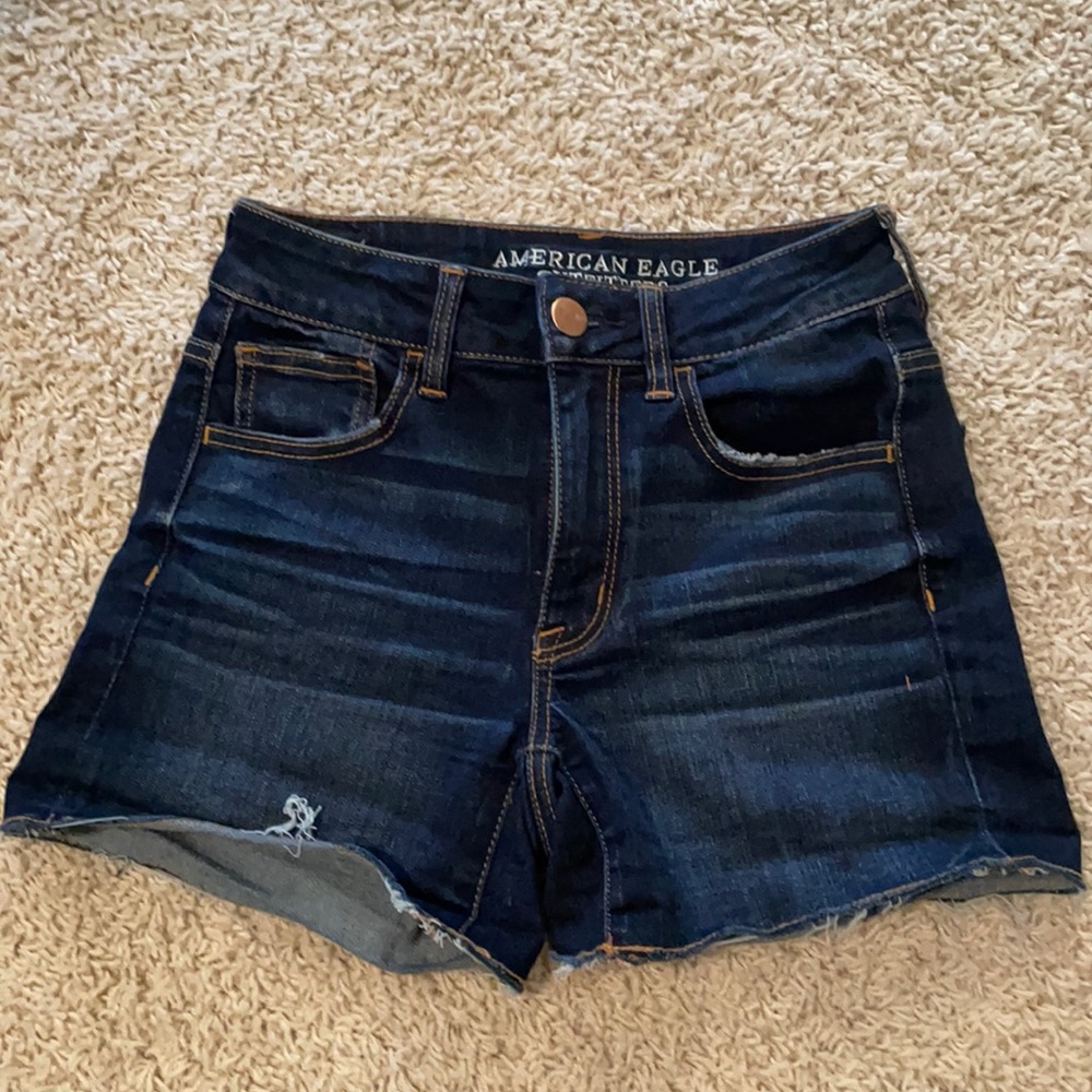 Hi-Rise Shortie Jean shorts